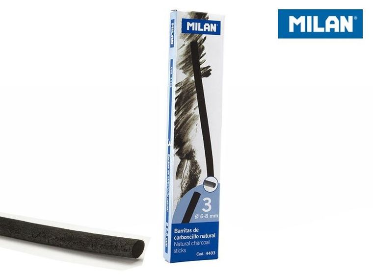 Milan, węgiel naturalny, 6-8 mm, 3 szt.