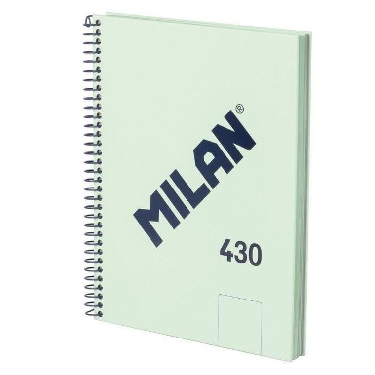 Milan, zeszyt na spirali, A5, 80 kartek, gładki, zielony, 1 szt.