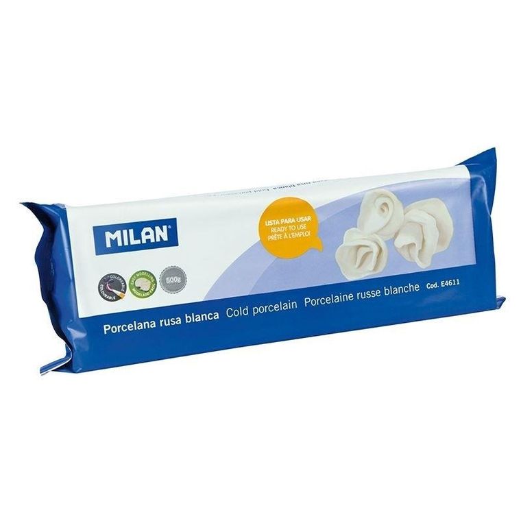 Milan, zimna porcelana, biała, 500g
