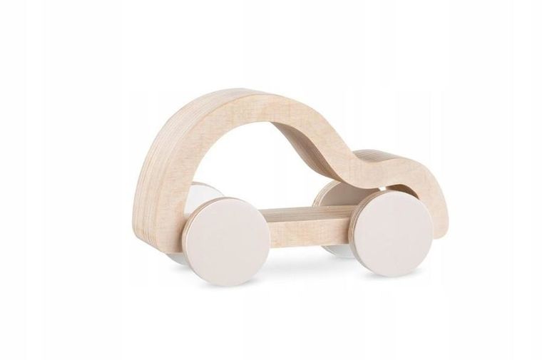 Milin, samochodzik z pomarańczowymi kołami