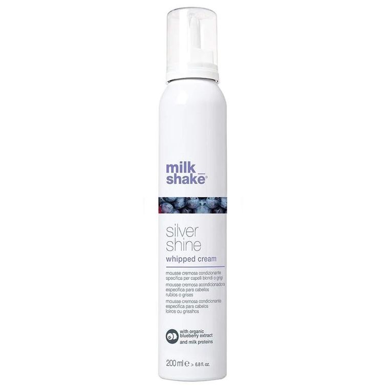 Milk Shake, Silver Shine Whipped Cream, odżywka bez spłukiwania niwelująca żółte odcienie, 200 ml