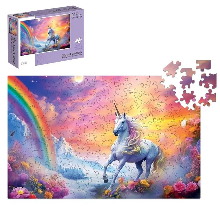 Milliwood, Jedmorożec, puzzle drewniane, 150 elementów
