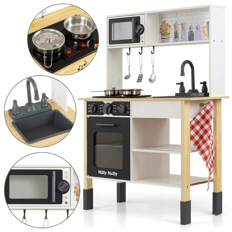 Milly Mally, Astrid, drewniana kuchnia, czarna