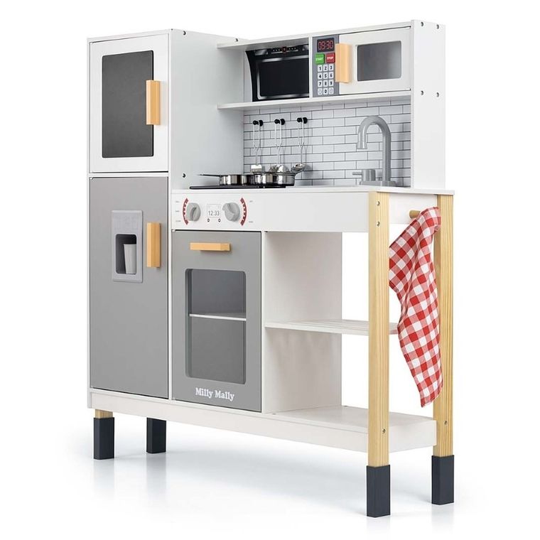 Milly Mally, Esket, drewniana kuchnia, Grey