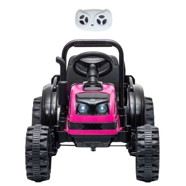 Milly Mally, Farmer, traktor na akumulator z przyczepą, różowy
