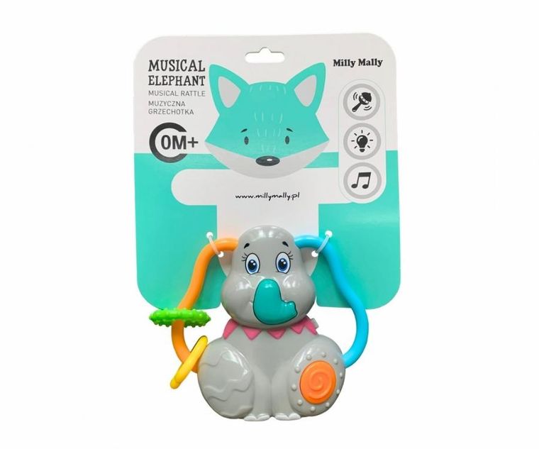 Milly Mally, grzechotka muzyczna, słonik