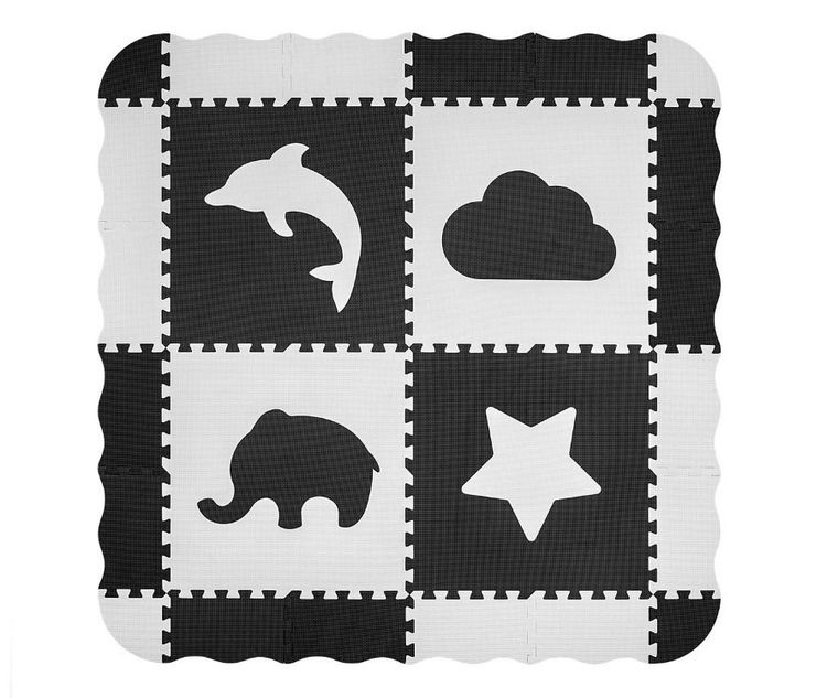 Milly Mally, Jolly, mata piankowa, puzzle 2-2, Grey