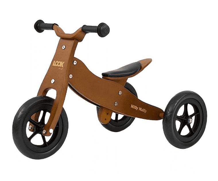 Milly Mally, Look Dark Natural, rowerek biegowy 2w1