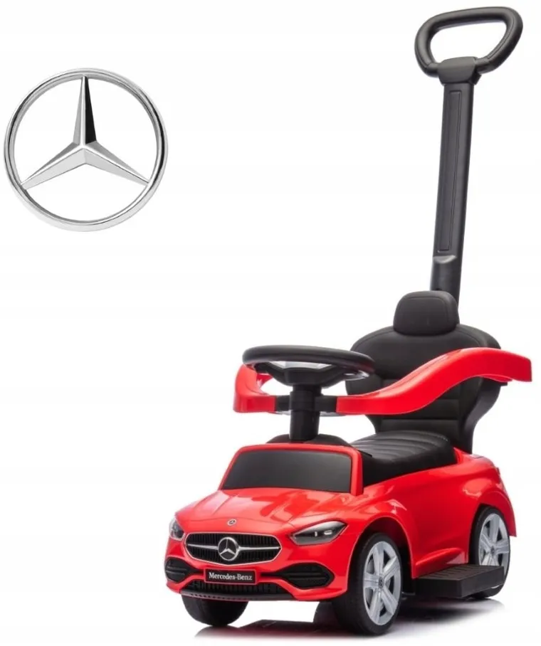 Milly Mally, Mercedes C-Class S, jeździk z rączką, pojazd, czerwony