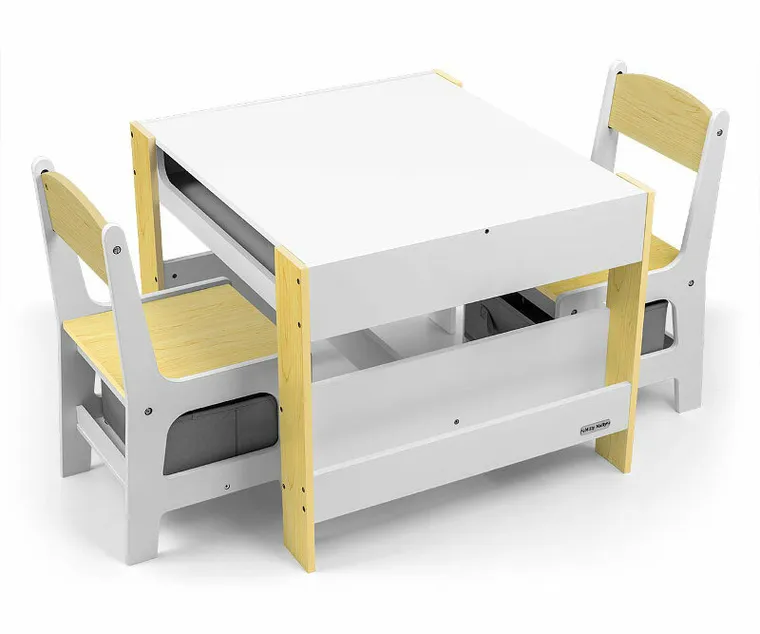 Milly Mally, Sven, stolik i dwa krzesełka, naturalne