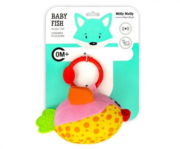 Milly Mally, zawieszka pluszowa, Rybka, różowa