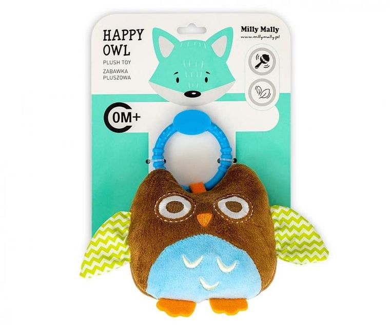 Milly Mally, zawieszka pluszowa, Sówka, brązowa