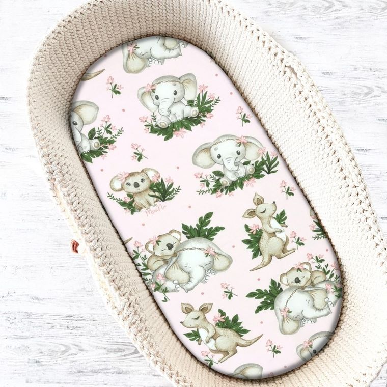 MimiNu, Baby Animals, prześcieradło do kołyski, 40-90 cm