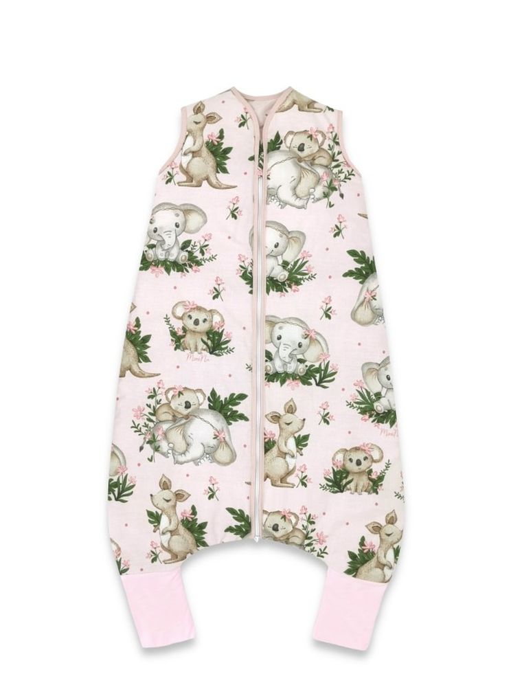 MimiNu, Baby Animals, śpiworek do spania z nogawkami, całoroczny, TOG 2-2.5, rozmiar M, 2-6 l