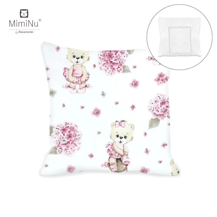 MimiNu, Baletnica, poduszka z poszewką, róż, 40-40 cm