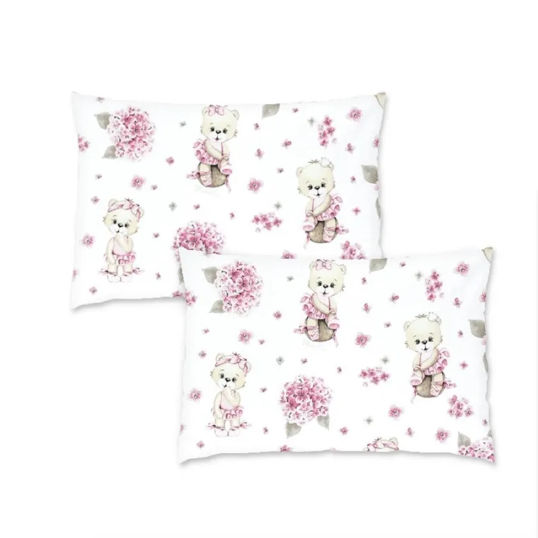 MimiNu, Baletnica, poszewka na poduszkę, róż, 40-60 cm, 2 szt.