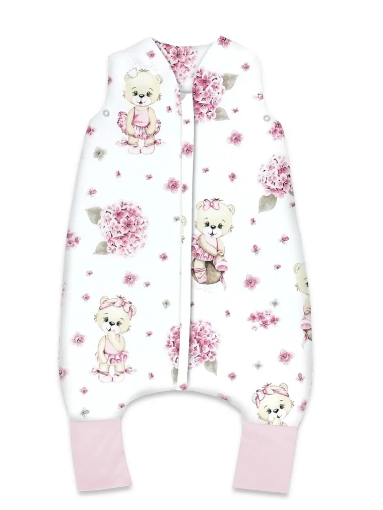 MimiNu, Baletnica, śpiworek do spania z nogawkami, róż, letni, TOG 0.5, rozmiar S, 1-2.5 l