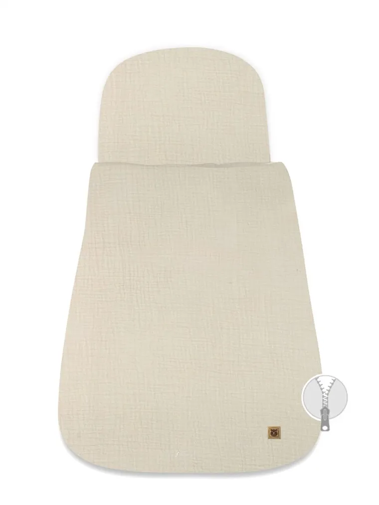 MimiNu, becik do spania i tulenia, muślin bawełniany, TOG 2-2.5, ciepły beż