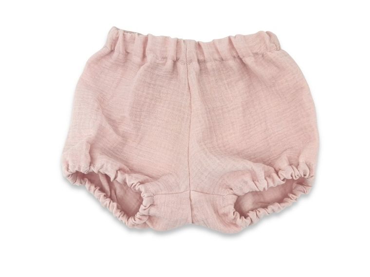 MimiNu, Bloomersy, muślinowe majtki na pieluchę, pudrowy róż, rozmiar M, 1-4 l.