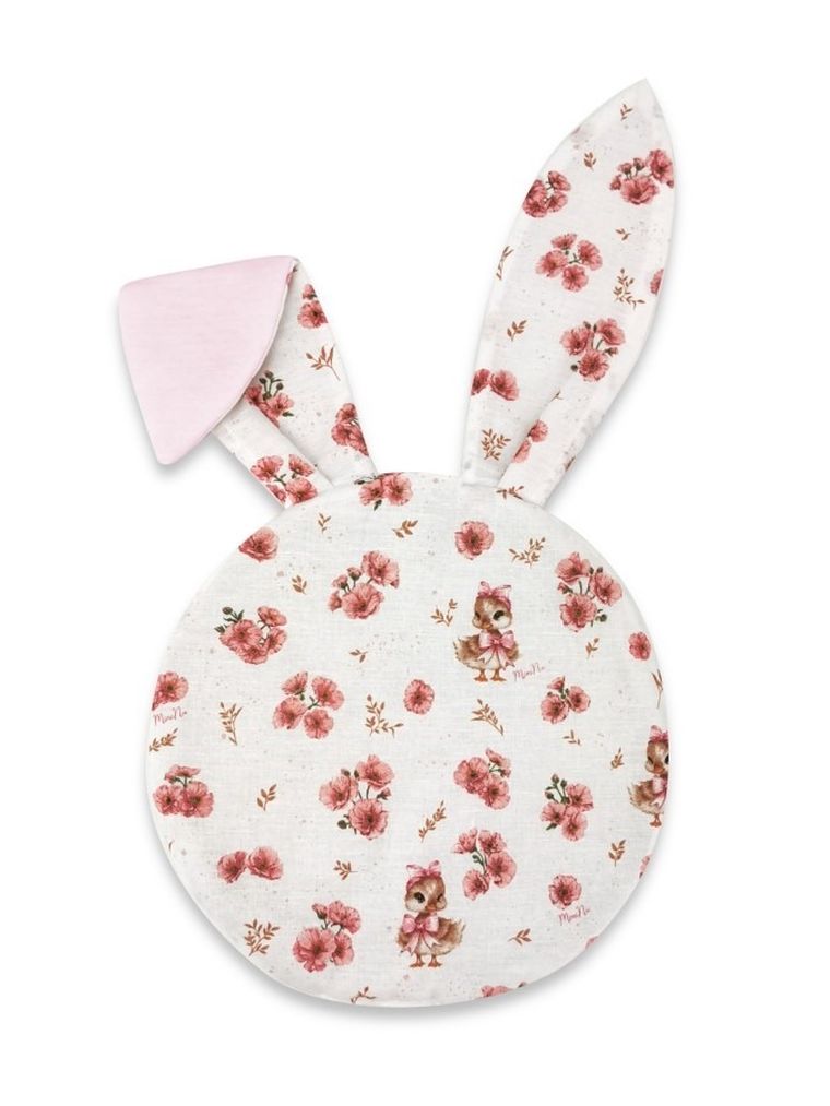 MimiNu, Bunny, Kaczuszki, poduszka z uszami, pudrowy róż
