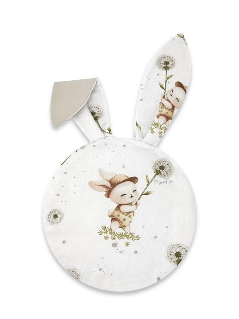 MimiNu, Bunny, Kotki, poduszka, beż