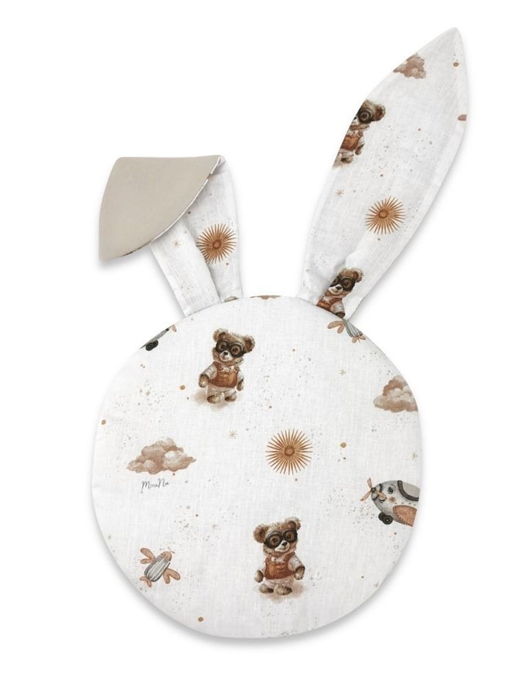 MimiNu, Bunny, Misie, poduszka z uszami, beż