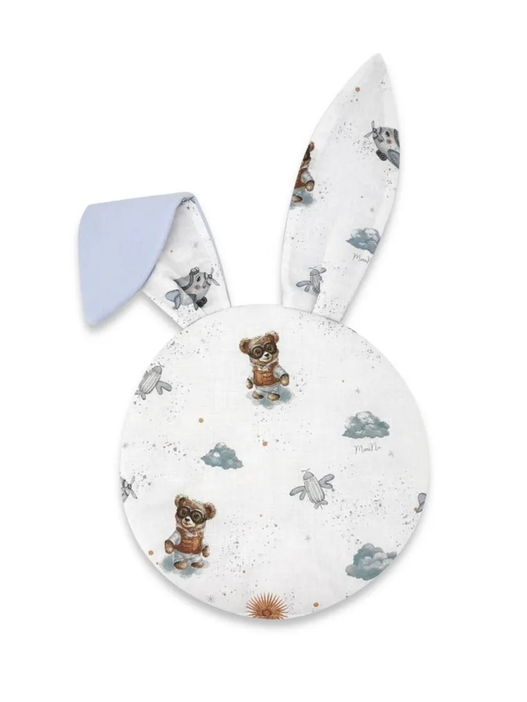 MimiNu, Bunny, Misie, poduszka z uszami, błękit