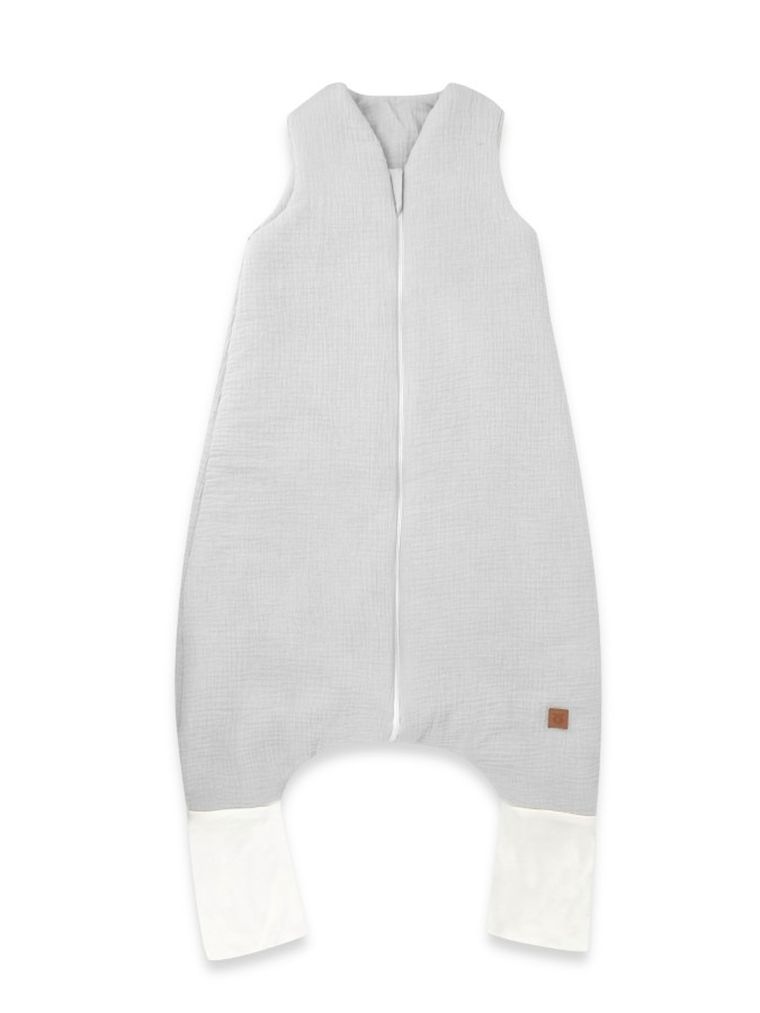 MimiNu, całoroczny śpiworek z nogawkami, muślin, szary, TOG 2-2.5, rozmiar M, 2-6 l