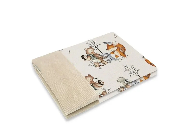 MimiNu, Czas na zabawę, kocyk, velvet niepikowany, nugat, 75-100 cm