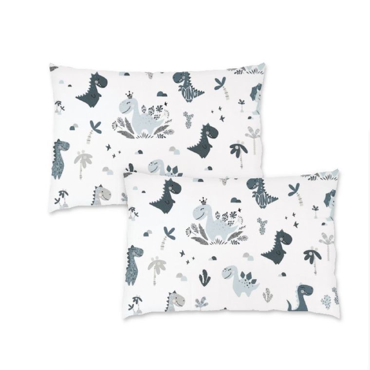 MimiNu, Dino, poszewka na poduszkę, granat, 40-60 cm, 2 szt.