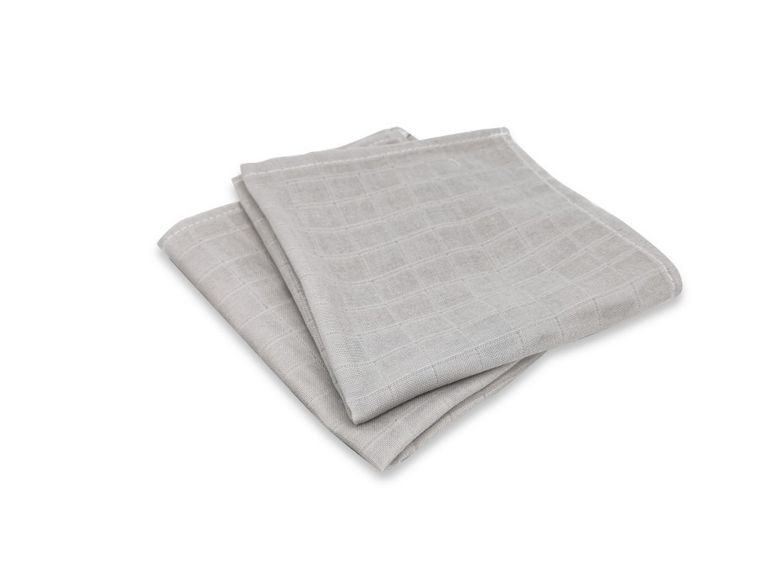 MimiNu, Duo, pielucha muślinowa, szary, 30-30 cm, 2 szt,