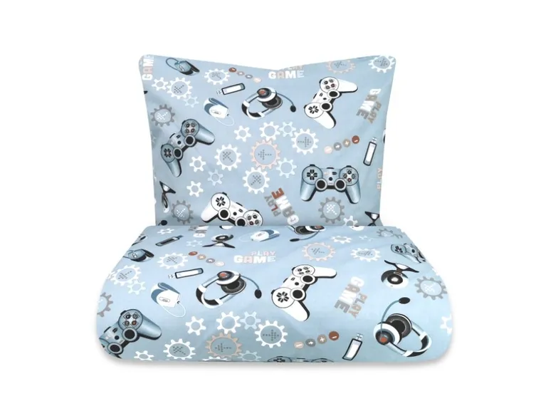 MimiNu, Gamer, 2-częściowy komplet pościeli, 160-200 + 50-60 cm
