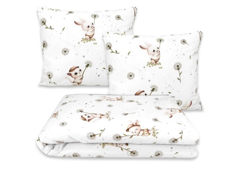 MimiNu, Junior, Kotki, 3-częściowy komplet pościeli, 140-200 cm + 50-60 cm