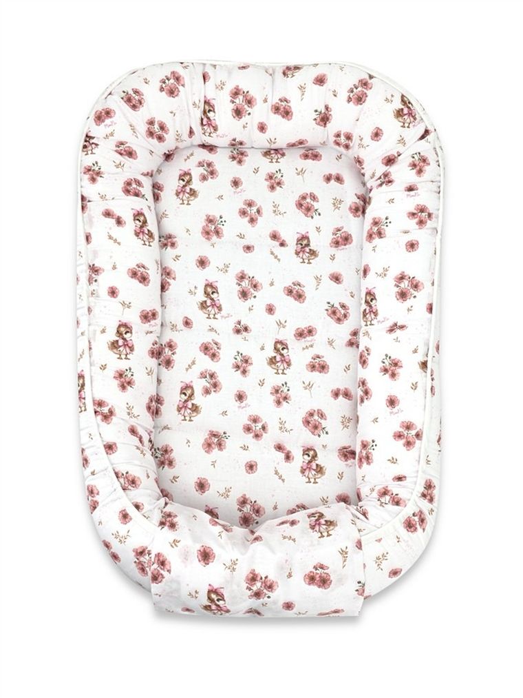 MimiNu, Kaczuszki, kokon, gniazdo niemowlęce, pudrowy róż, 55-75 cm