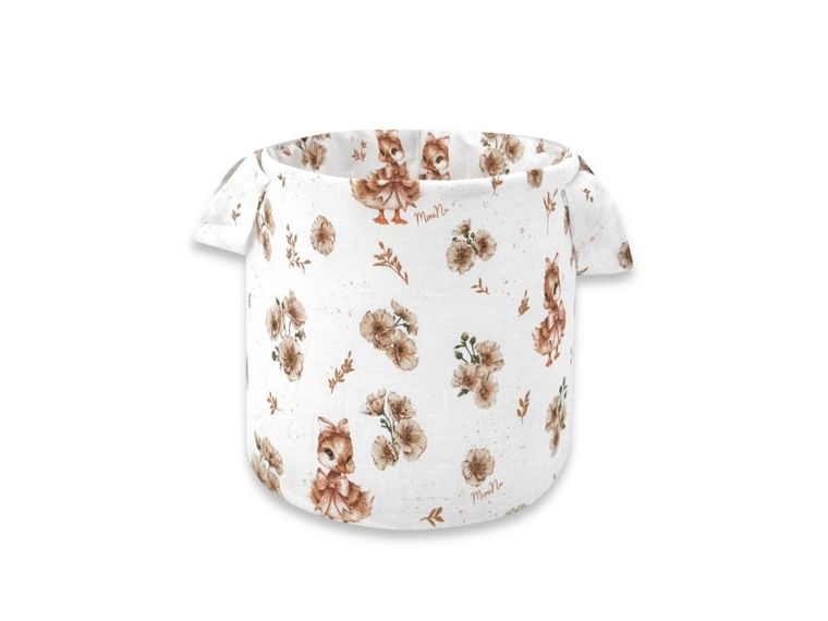 MimiNu, Kaczuszki, koszyk na zabawki z uszami, beż