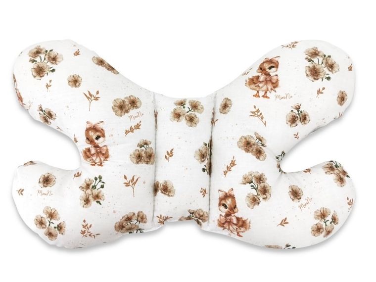 MimiNu, Kaczuszki, poduszka antywstrząsowa, motylek, beż