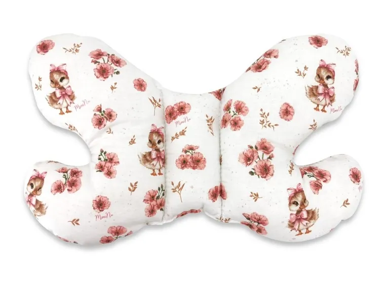 MimiNu, Kaczuszki, poduszka antywstrząsowa, motylek, pudrowy róż