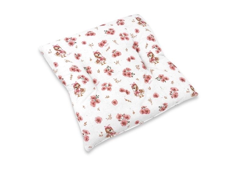 MimiNu, Kaczuszki, poduszka bawełniana, pudrowy róż, 40-40 cm