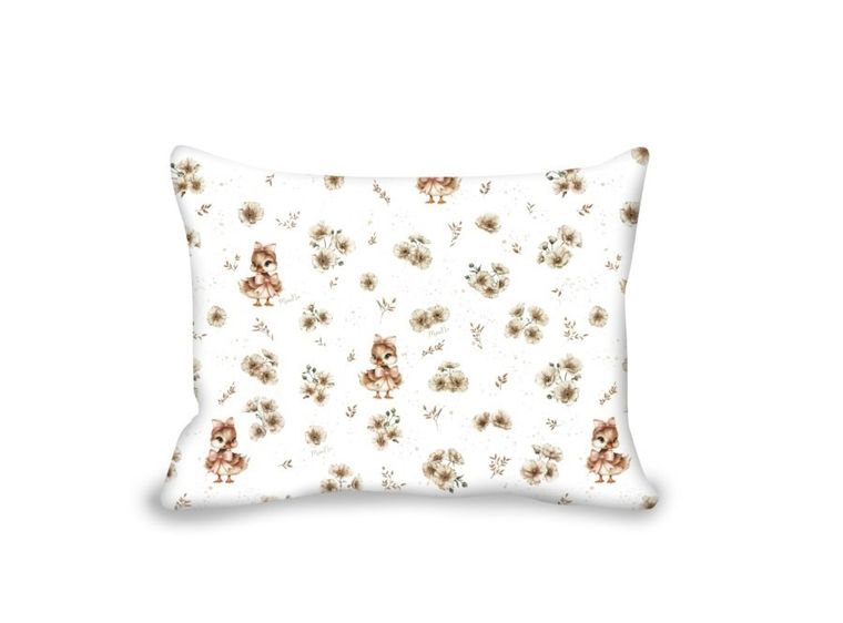 MimiNu, Kaczuszki, poszewka bawełniana, beż, 40-30 cm