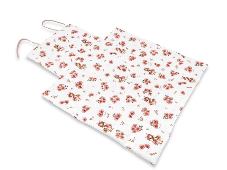 MimiNu, Kaczuszki, przewijak mobilny, bawełna, pudrowy róż, 70-50 cm