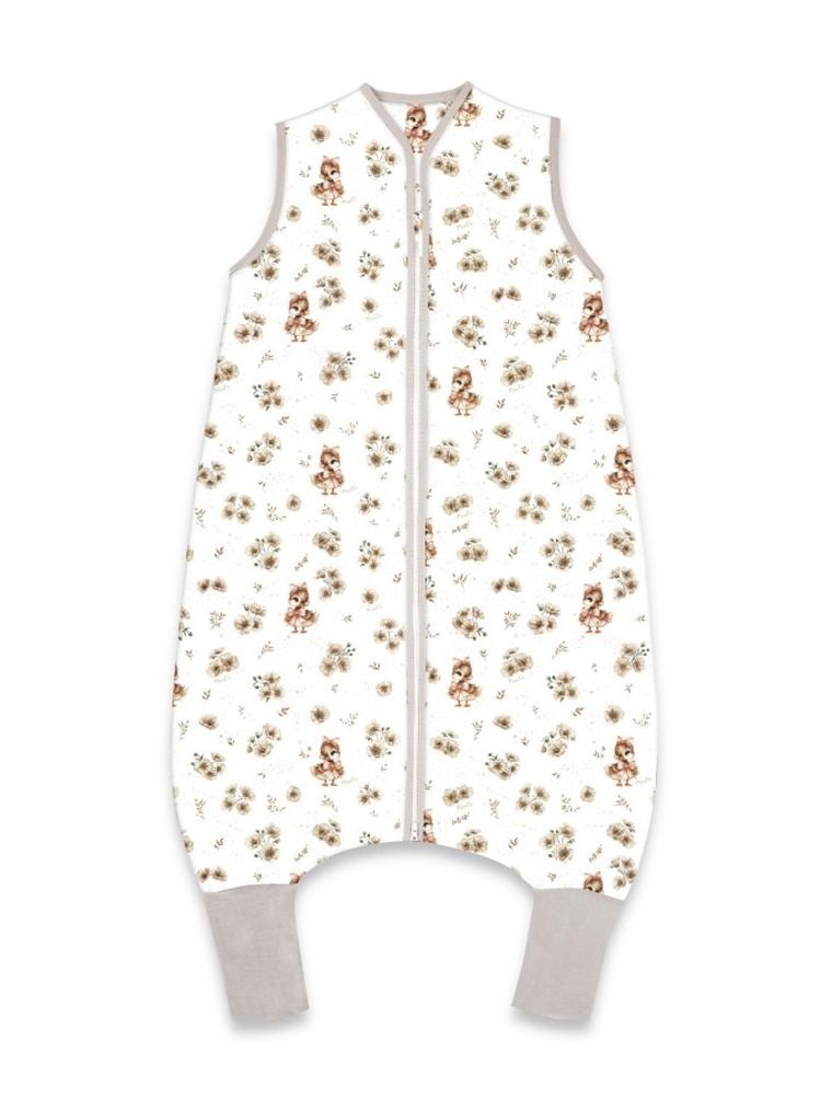 MimiNu, Kaczuszki, śpiworek do spania z nogawkami, beż, letni, TOG 0.5, rozmiar M, 2-6 l