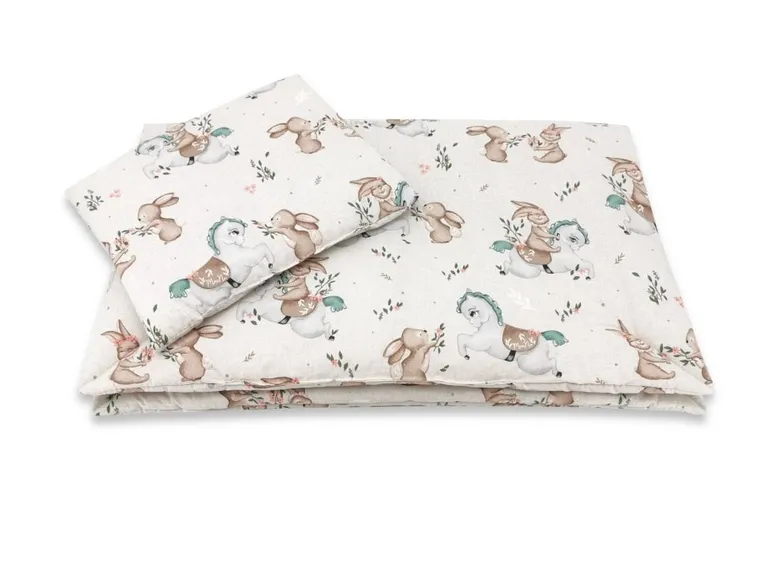 MimiNu, Karuzela, 2-częściowy komplet pościeli do wózka, 70-60 cm