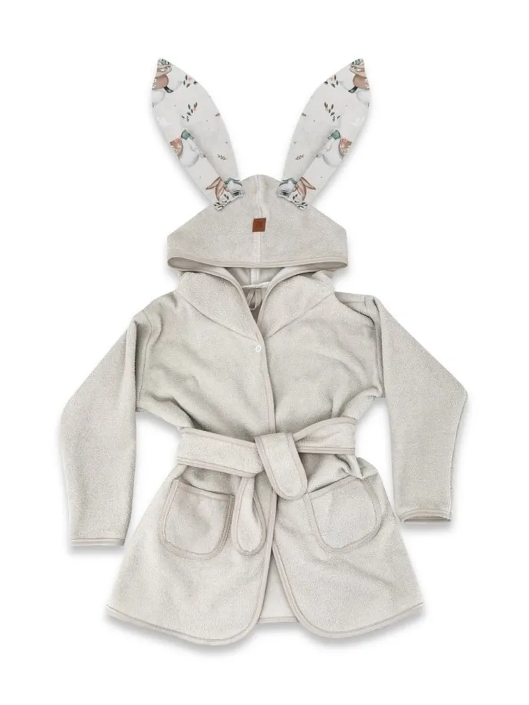 MimiNu, Karuzela, szlafrok termofrotte, beż, rozmiar 86