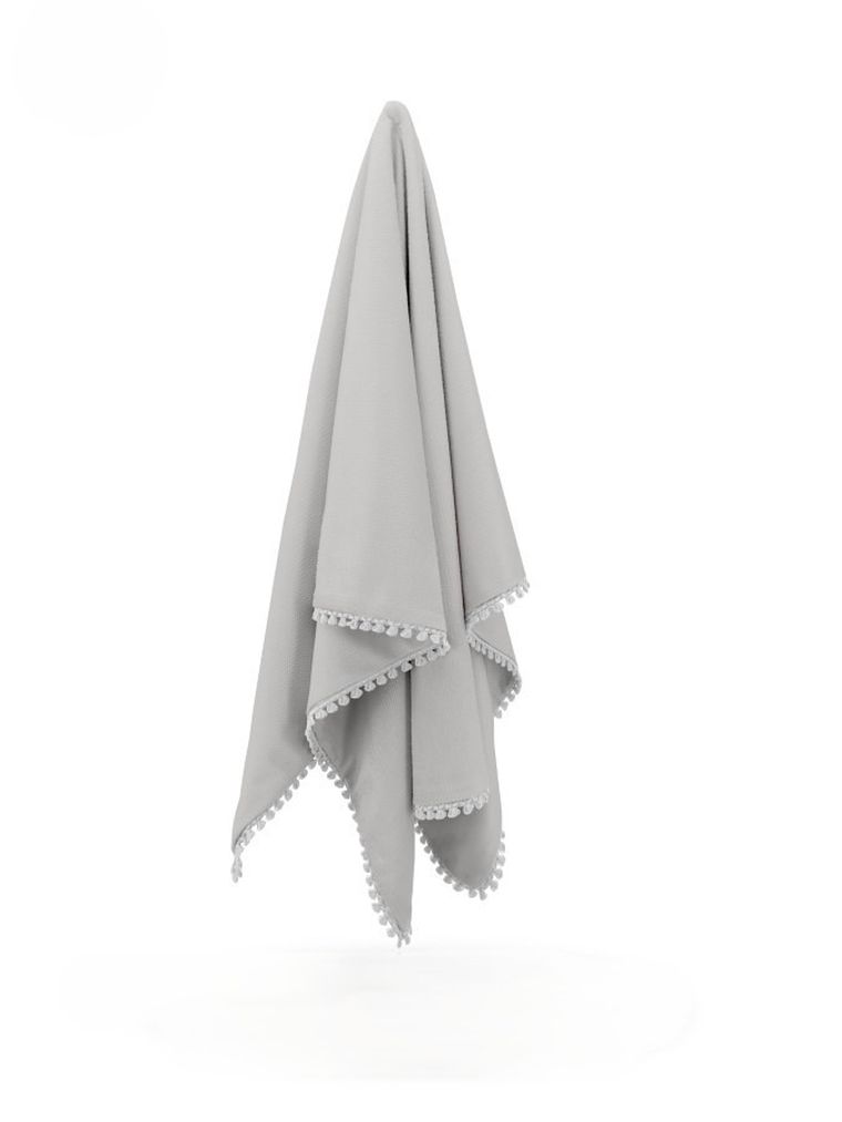 MimiNu, kocyk z chwostami, velvet, szary, 75-100 cm