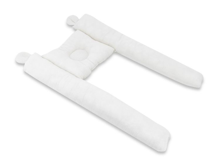 MimiNu, kokon, muślinowa poduszka ergonomiczna, śmietanka