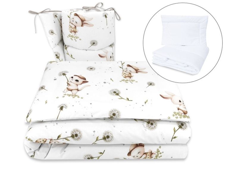 MimiNu, Kotki, 5-częściowy komplet pościeli, 120-90 cm