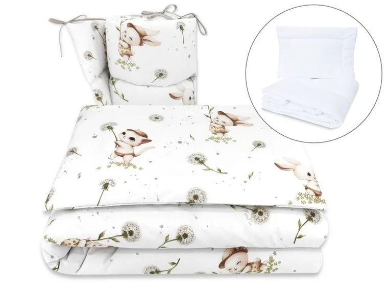 MimiNu, Kotki, 5-częściowy komplet pościeli, 135-100 cm