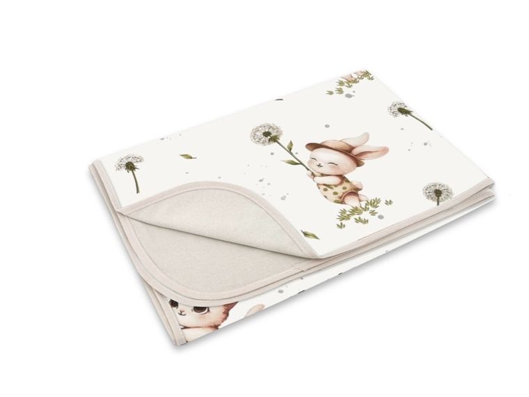 MimiNu, Kotki, lekki kocyk dziecięcy, jersey, beż, 60-70 cm