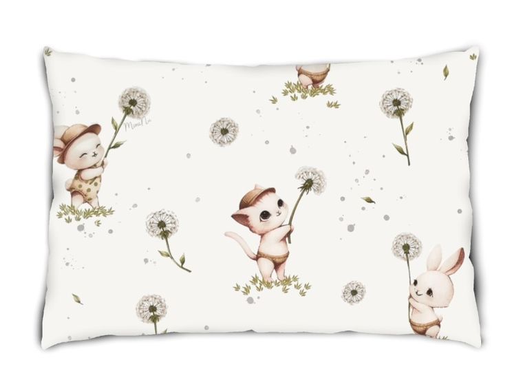 MimiNu, Kotki, poszewka bawełniana, 60-40 cm