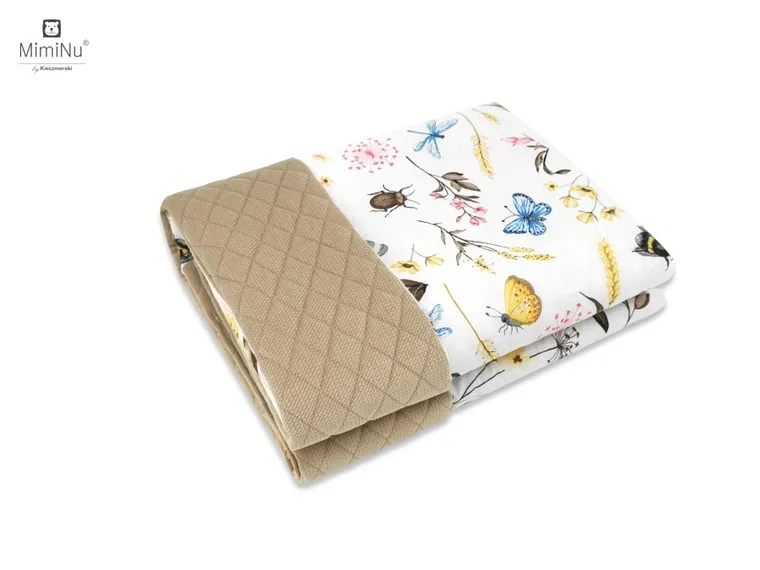 MimiNu, Łączka, kocyk, velvet, nugat, 75-100 cm